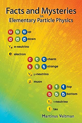Book cover with colorful particle names and author "Martinus Veltman".