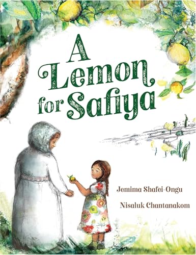 Book cover: two girls exchanging a lemon, illustrated in watercolor.