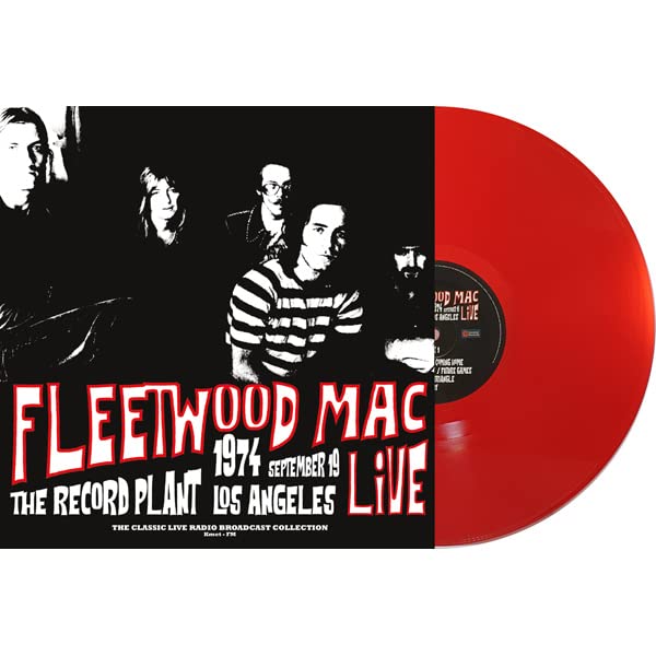 Fleetwood Mac vinyl record with red disc and black and white cover art.