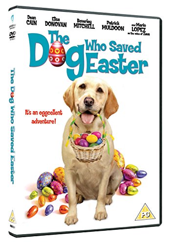 DVD cover featuring a golden retriever with a basket of Easter eggs.