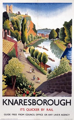 Knaresborough It's Quicker By Rail LNER - Art Print - 60x80cm