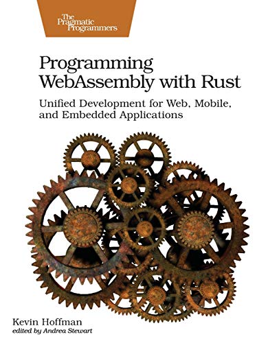 Book cover: "Programming WebAssembly with Rust" featuring interlocking gears.