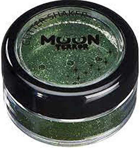Moon Terror Halloween Glitter Shaker, Green