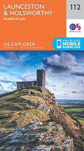 Launceston & Holsworthy Map | Roadford Lake | Ordnance Survey | OS Explorer Map 112 | England | Walks | Hiking | Maps | Adventure