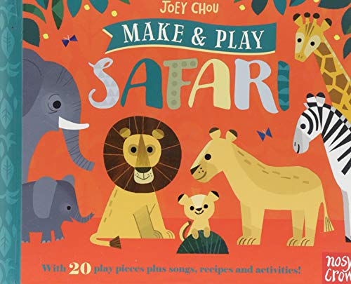 Book cover with illustrated safari animals: elephant, giraffe, lion, zebra.