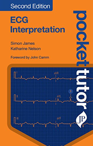 Cover of the book Pocket Tutor ECG Interpretation, Second Edition, featuring an ECG tracing.