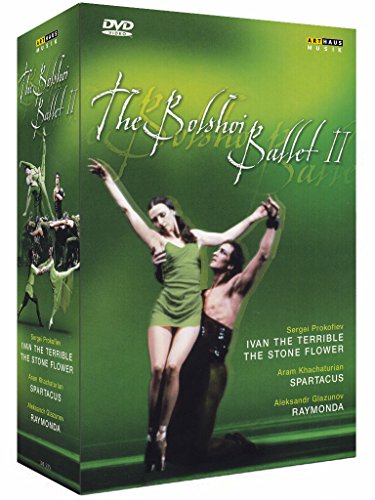DVD cover for “The Bolshoi Ballet II” featuring dancers in green costumes.