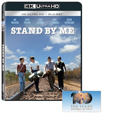 Stand By Me" Blu-ray case featuring four boys walking along railroad tracks.