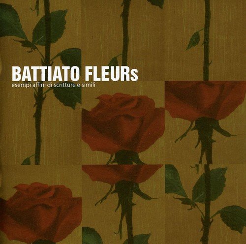 CD cover for Battiato’s “Fleurs” featuring repeating red rose images.
