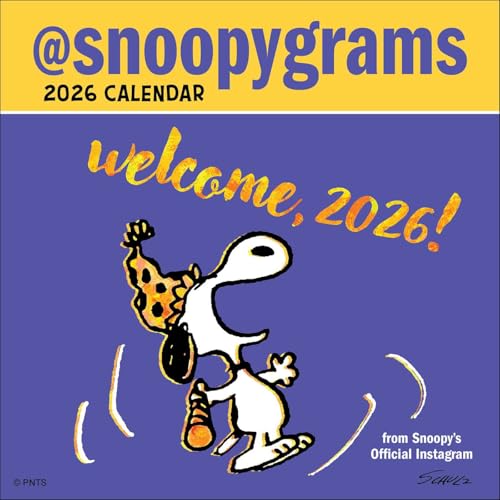 Peanuts®: @Snoopygrams 2026 Mini Wall Calendar