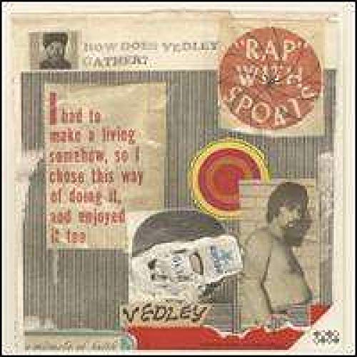 Collage album cover for Sic Alps’ “Vedley” vinyl record, featuring portraits and text.