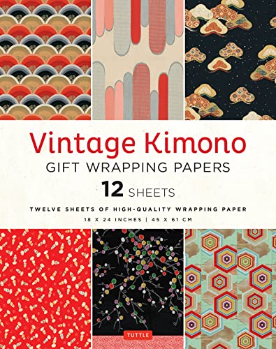 Vintage Kimono Gift Wrapping Papers - 12 sheets: 18 X 24 Inch (45 X 61 CM) High-Quality Wrapping Paper: 6 Illustrations from 1900's Vintage Japanese ... x 24 inch (45 x 61 cm) Wrapping Paper Sheets