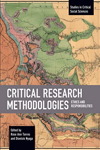 Book cover with abstract map background and bold white text.