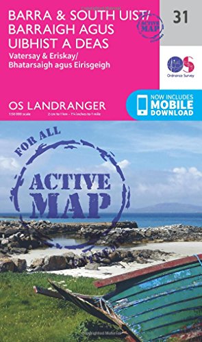 Landranger Active (31) Barra & South Uist, Vatersay & Eriskay (OS Landranger Active Map)