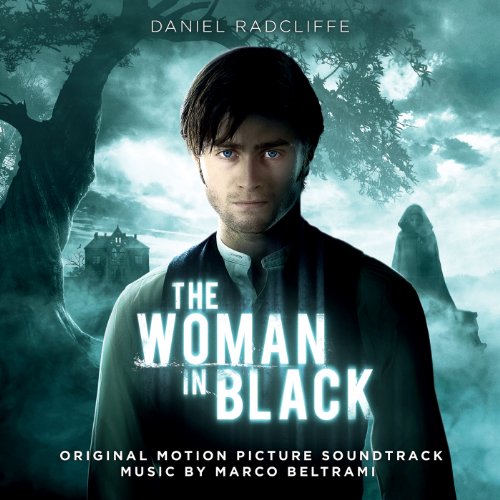 CD cover for "The Woman in Black" soundtrack featuring Daniel Radcliffe.