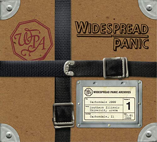 Widespread Panic album cover resembling a vintage travel trunk.