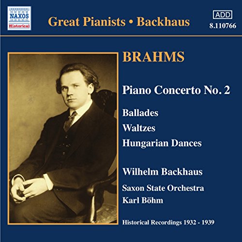 Backhausbohm - BRAHMS: Piano Concerto No. 2 / Waltzes, Op. 39 [CD]