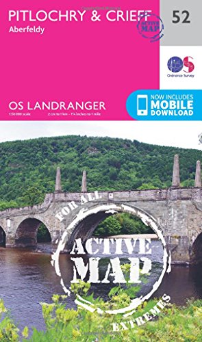 Landranger Active (52) Pitlochry & Crieff (OS Landranger Active Map)