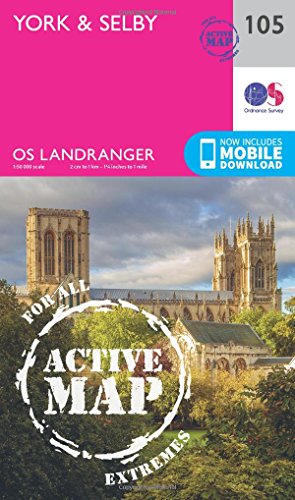 Landranger Active (105) York & Selby (OS Landranger Active Map)