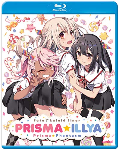 Blu-ray cover featuring three anime girls with colorful, sparkling backgrounds.