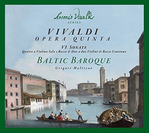 CD cover: Vivaldi's "6 Sonatas" with a Venetian canal scene.