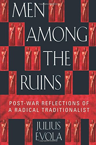 Book cover with repeating red figure motifs and bold white text.