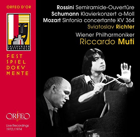 Richter/vienna Phil./muti - Rossini: Semiramide Overture, Schumann: Piano Concerto, Mozart: Sinfonia Concertante [CD]