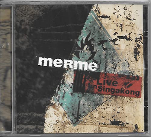 Merme "Live In Singakong" CD cover with abstract black, teal, and red design.