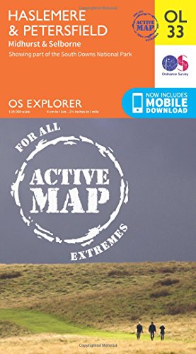 OS Explorer ACTIVE OL33 Haslemere & Petersfield (OS Explorer Map Active)