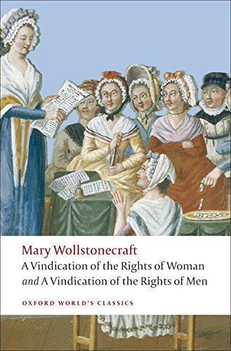 Book cover featuring 18th-century women and the author Mary Wollstonecraft.