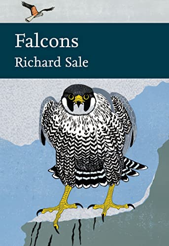 Book cover featuring a detailed illustration of a perched falcon.