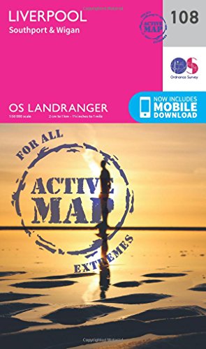 Landranger Active (108) Liverpool, Southport & Wigan (OS Landranger Active Map)