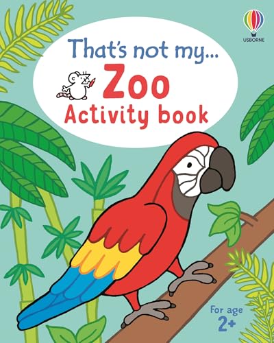 Children’s activity book cover with a colorful parrot and jungle foliage.