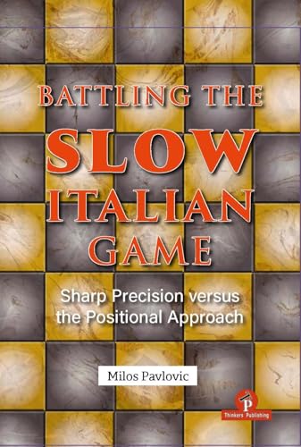 Chess book cover with title “Battling the Slow Italian Game” in bold letters.