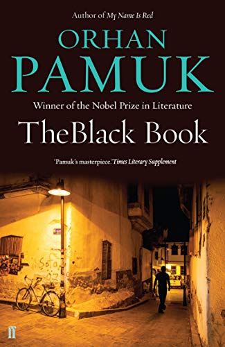 Book cover: “The Black Book” by Orhan Pamuk, with Istanbul street scene.