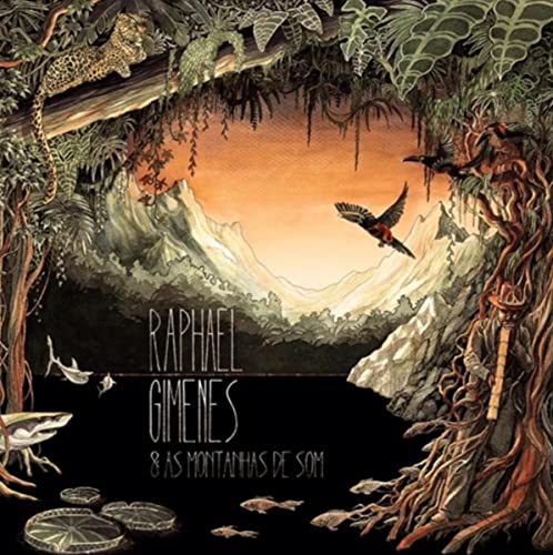 CD cover: illustrated mountains, jungle foliage, birds, and animals.