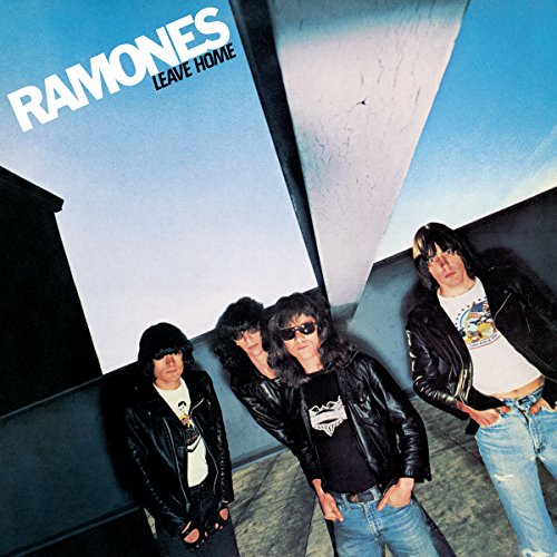 Ramones album cover: four men in leather jackets against a blue background.