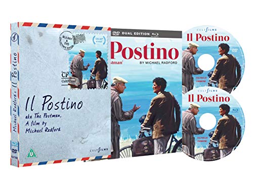 DVD case and discs for Il Postino with a scenic coastal image of two men.