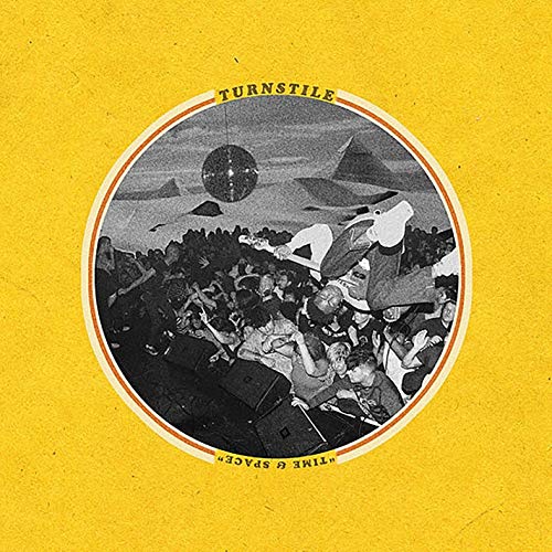 CD cover for Turnstile’s “Time & Space” with a crowd scene.