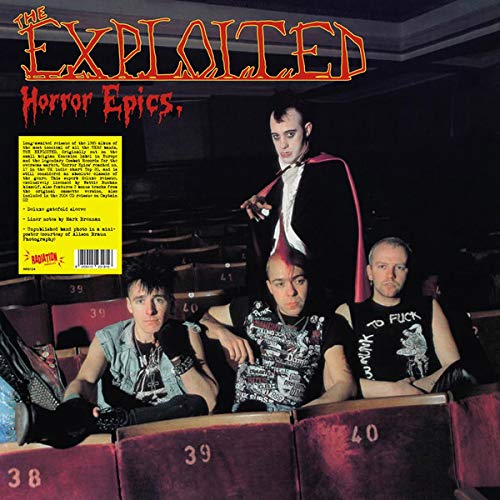 Vinyl album cover for The Exploited’s “Horror Epics” featuring a punk band.