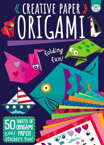 Book cover titled Creative Paper Origami showing various paper-folded animals and a boat.