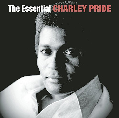 Charley Pride's "The Essential" CD cover, black and white portrait.