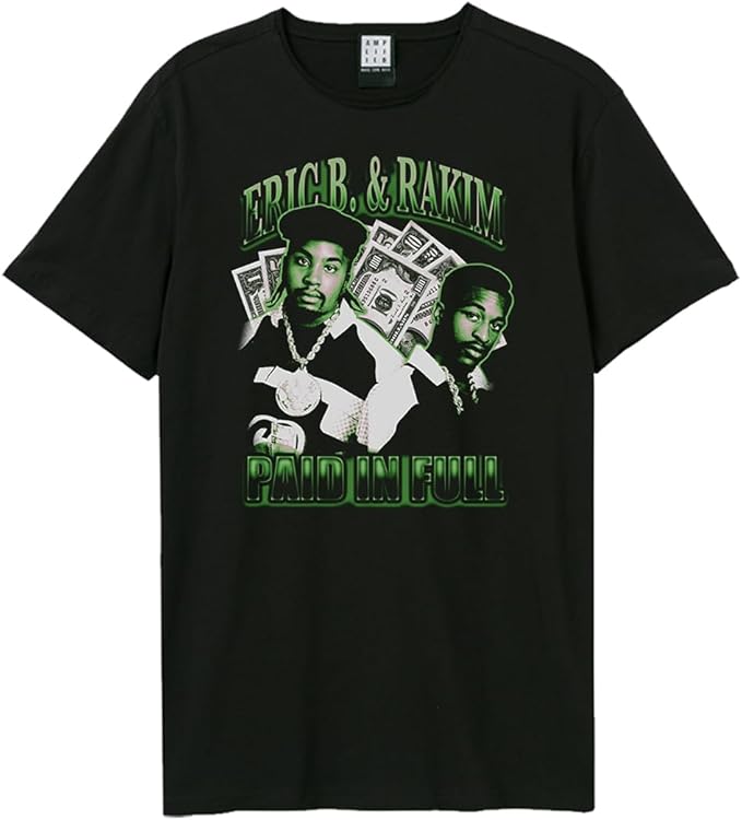 Ericb & Rakim - Paid In Full Amplified Vintage Black Large T Shirt
