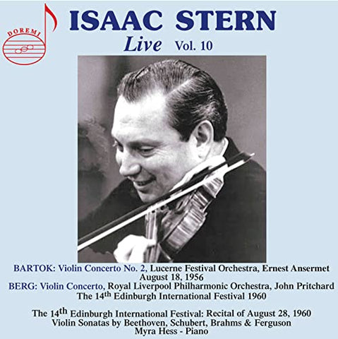 Stern/hess - Bartok / Berg / Brahms / Schubert / Ferguson / Beethoven: Isaac Stern / Live / Vol. 10 [CD]