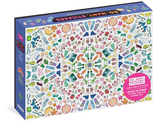 So. Many. Stickers. 1,000-Piece Puzzle : A Puzzle for Sticker Lovers: Includes 100 Stickers to Make Your Own Sticker Art