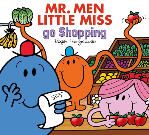 Mr. Men and Little Miss characters shopping for groceries in a store.
