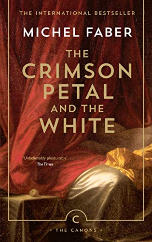 Book cover featuring red curtains and a person in a white dress.