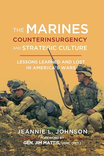 Book cover depicting Marines in desert terrain, titled "The Marines.