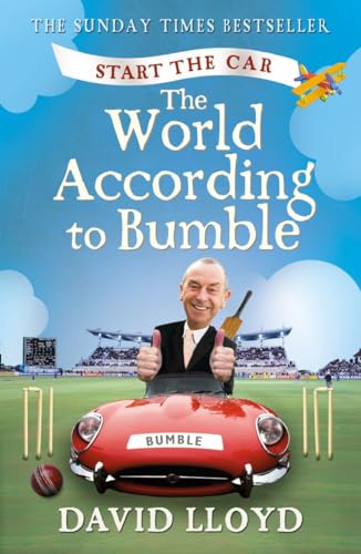 Book cover featuring David Lloyd (“Bumble”) in a red car, cricket background.