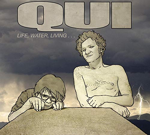 CD cover with illustrated figures against a stormy, cloudy sky.